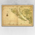 Palacedesigns 16 x 24 in. California as an Island c1650 Vintage Map Multi Color Wall Art PA3645111